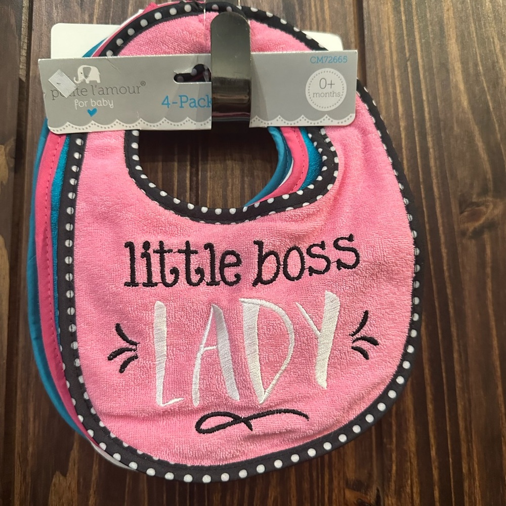 Pink Baby Bib Set